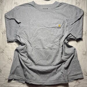 vintage carhartt men’s loose‑fit gray pocket tee – size xl